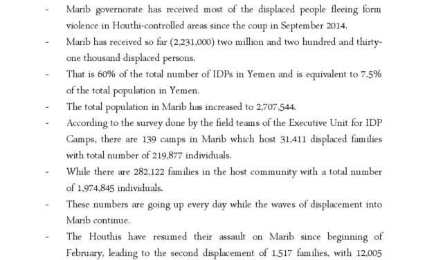 Statement by the Executive Unit ,Yemen for Internally Displaced Persons (IDP)